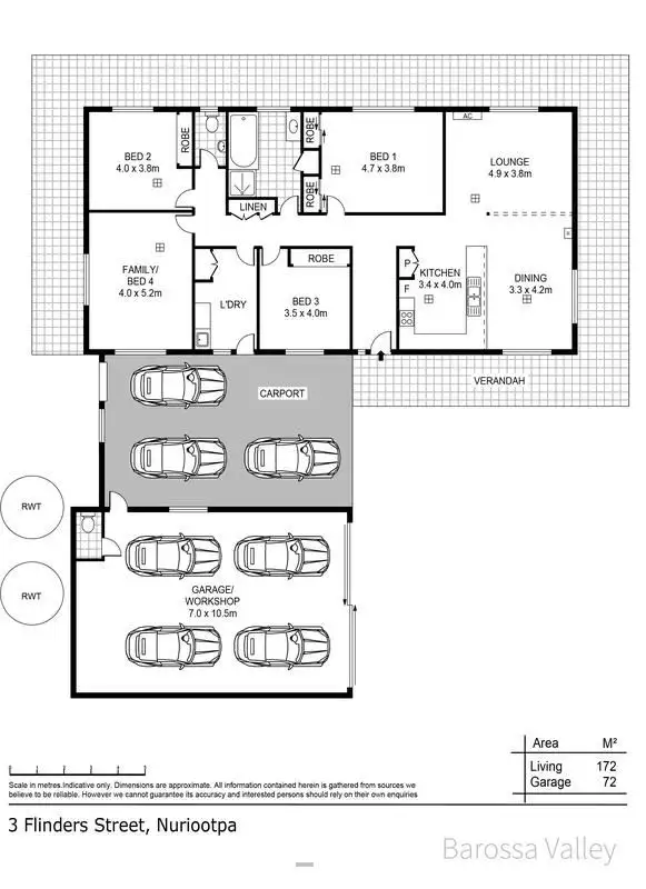 Floorplan of Homely house listing, 3 Flinders Street, Nuriootpa SA 5355