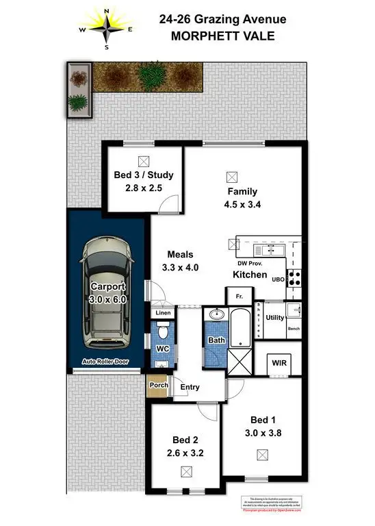 Floorplan of Homely house listing, 3/24-26 Grazing Avenue, Morphett Vale SA 5162