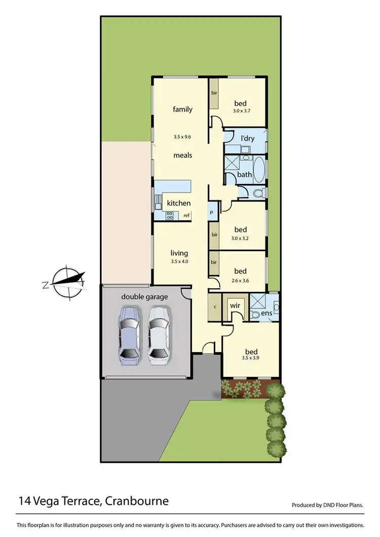 Floorplan of Homely house listing, 14 Vega Terrace, Cranbourne VIC 3977