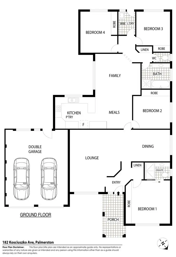 Floorplan of Homely house listing, 182 Kosciuszko Avenue, Palmerston ACT 2913