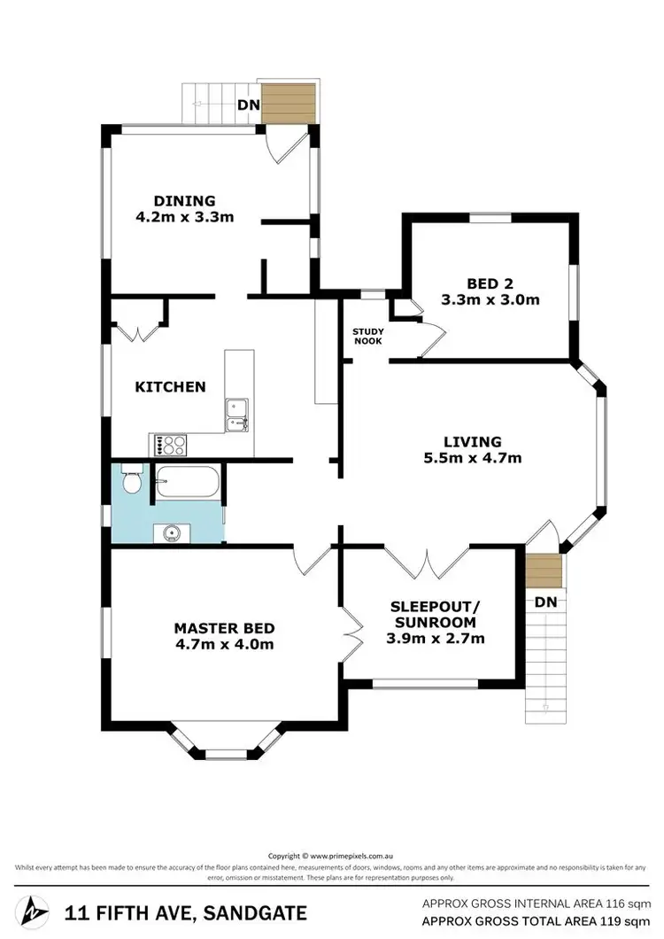 Floorplan of Homely house listing, 11 FIFTH AVENUE, Sandgate QLD 4017