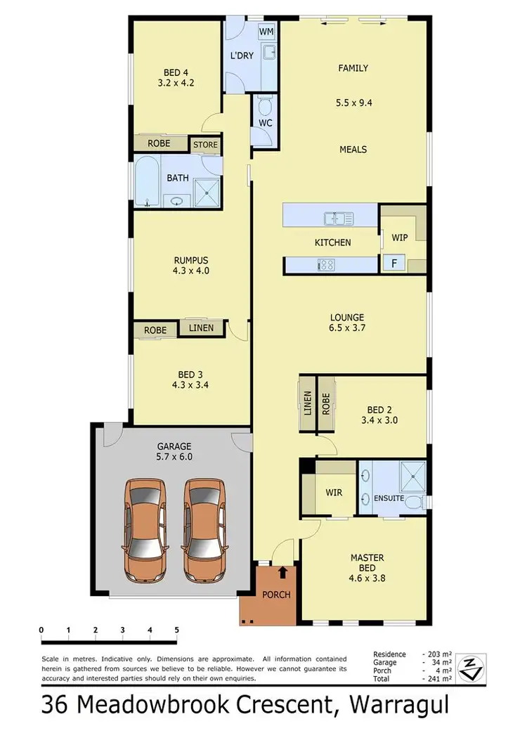 Floorplan of Homely house listing, 36 Meadowbrook Crescent, Warragul VIC 3820