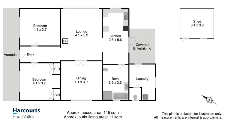Floorplan of Homely house listing, 8 Garthfield Avenue, Cygnet TAS 7112