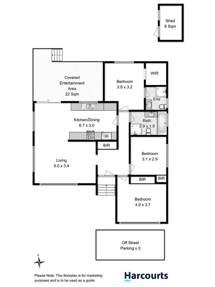 Floorplan of Homely house listing, 1/76 South Street, Bellerive TAS 7018
