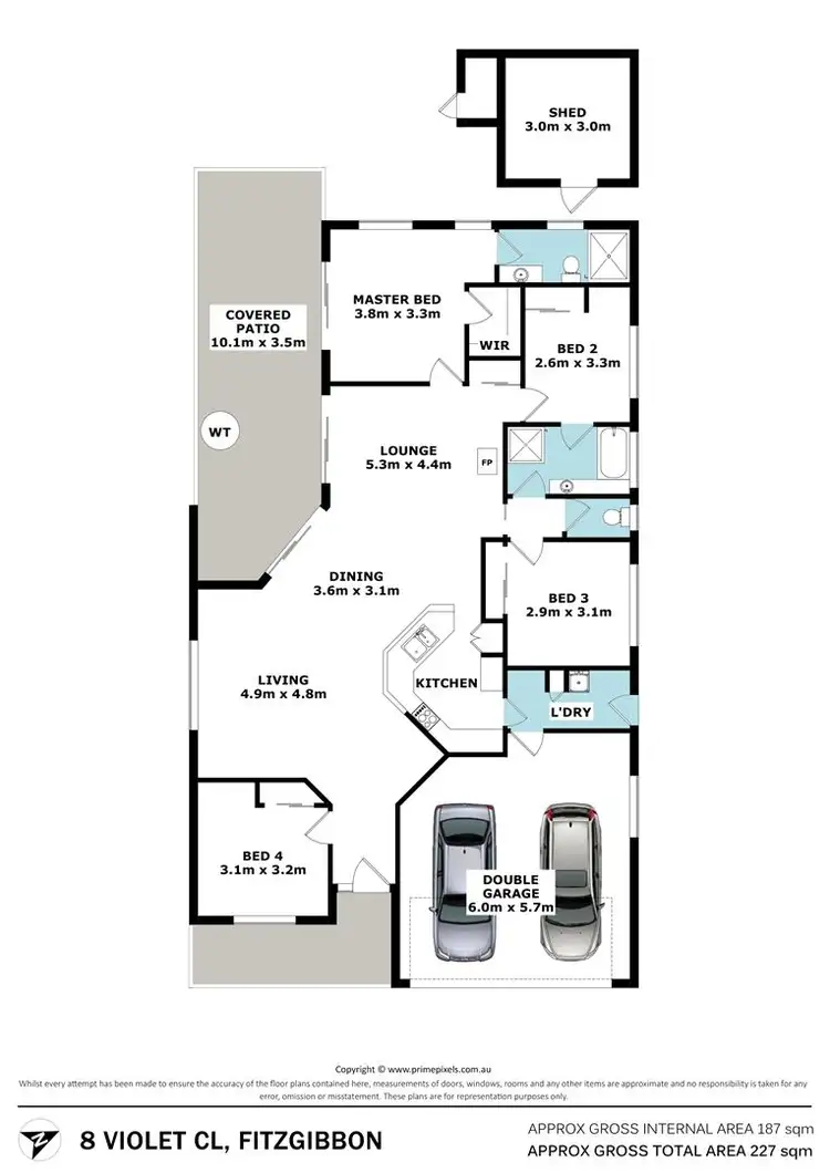 Floorplan of Homely house listing, 8 Violet close, Fitzgibbon QLD 4018