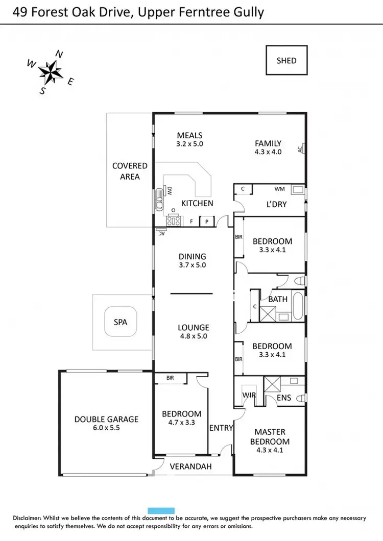 Floorplan of Homely house listing, 49 Forest Oak Drive, Upper Ferntree Gully VIC 3156