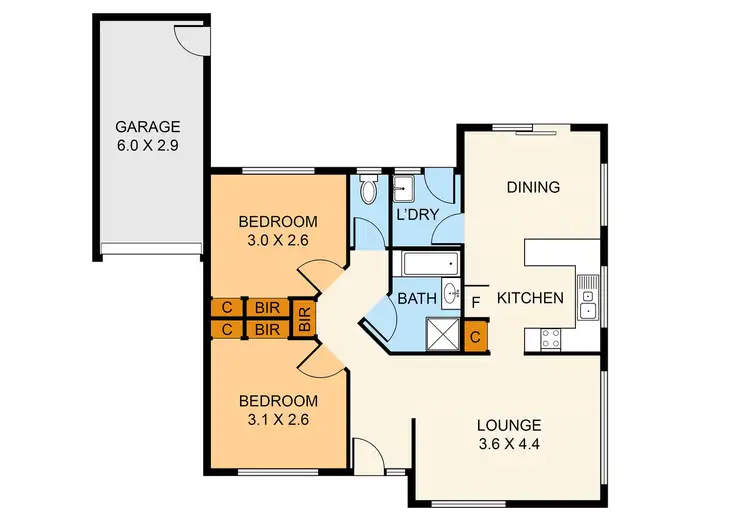 Floorplan of Homely unit listing, 1/11 The Avenue, Ferntree Gully VIC 3156