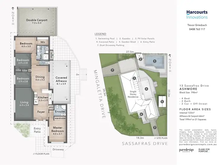 Floorplan of Homely house listing, 13 Sassafras Drive, Ashmore QLD 4214