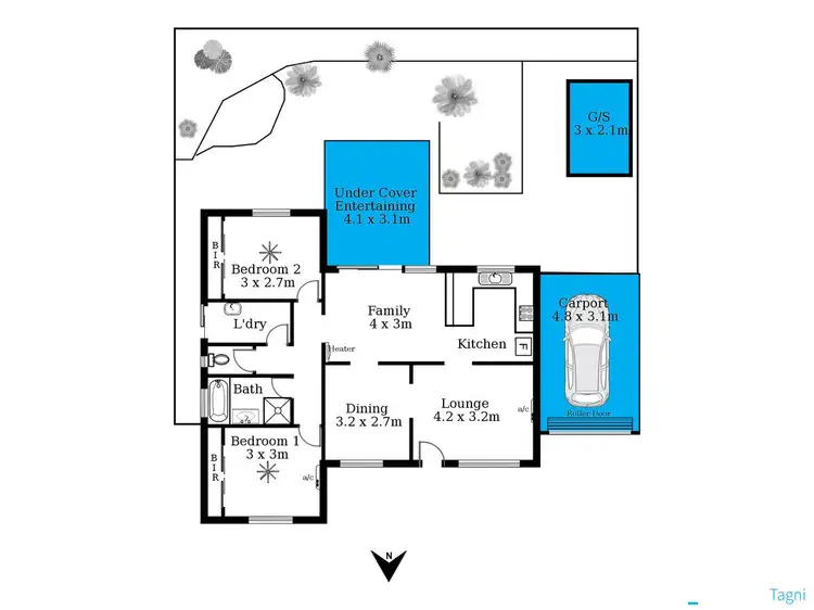 Floorplan of Homely unit listing, 23 Garland Road, Noarlunga Downs SA 5168