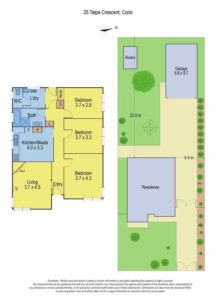 Floorplan of Homely house listing, 25 Talpa Crescent, Corio VIC 3214