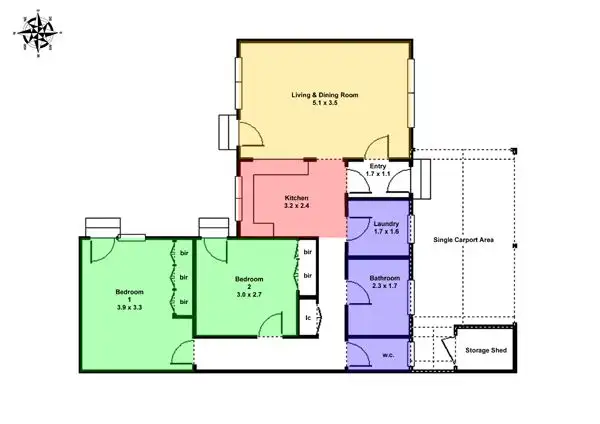 Floorplan of Homely unit listing, 6/1106 Howitt Street, Wendouree VIC 3355