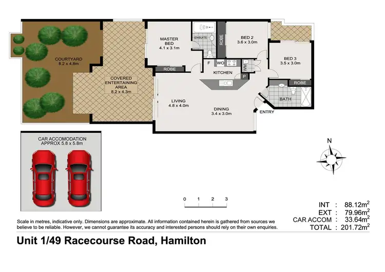 Floorplan of Homely unit listing, 1/47-49 Racecourse Road, Hamilton QLD 4007