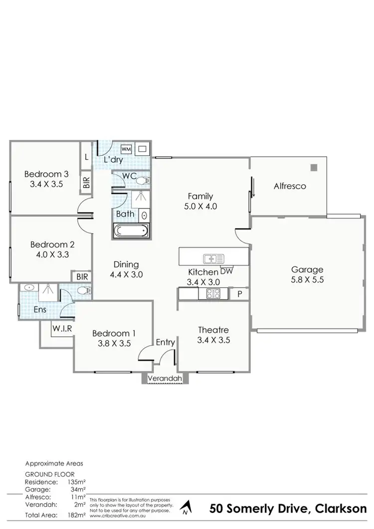 Floorplan of Homely house listing, 50 Somerly Drive, Clarkson WA 6030