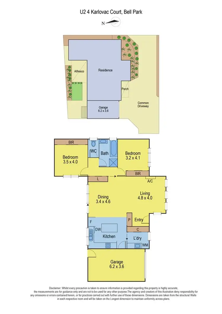 Floorplan of Homely unit listing, 2/4 Karlovac Court, Bell Park VIC 3215