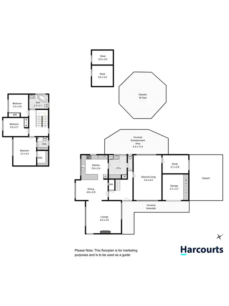Floorplan of Homely house listing, 8 Charles Eaton Court, Huntingfield TAS 7055