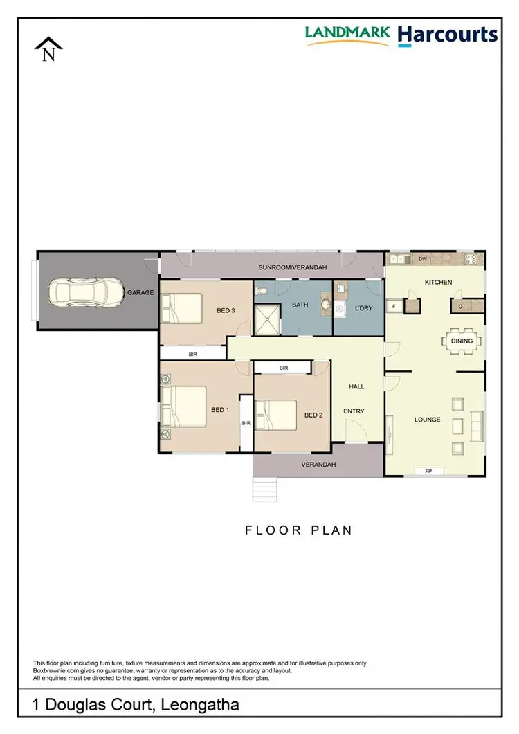 Floorplan of Homely house listing, 1 Douglas Court, Leongatha VIC 3953