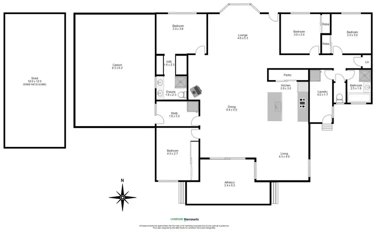 Floorplan of Homely rural property listing, 1455 Boundary Road, Boorhaman VIC 3678