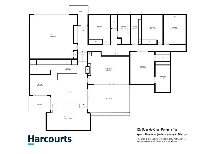 Floorplan of Homely house listing, 12A Seaside Crescent, Penguin TAS 7316