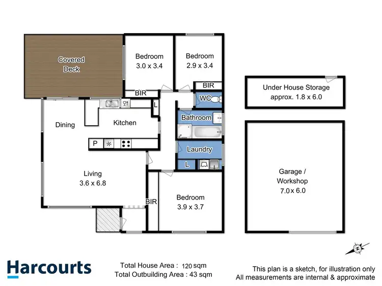 Floorplan of Homely house listing, 58 Willowbend Road, Kingston TAS 7050