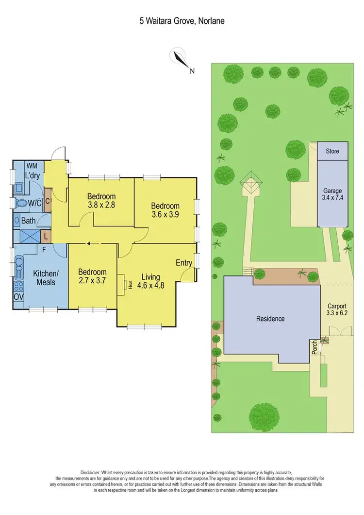Floorplan of Homely house listing, 5 Waitara Grove, Norlane VIC 3214