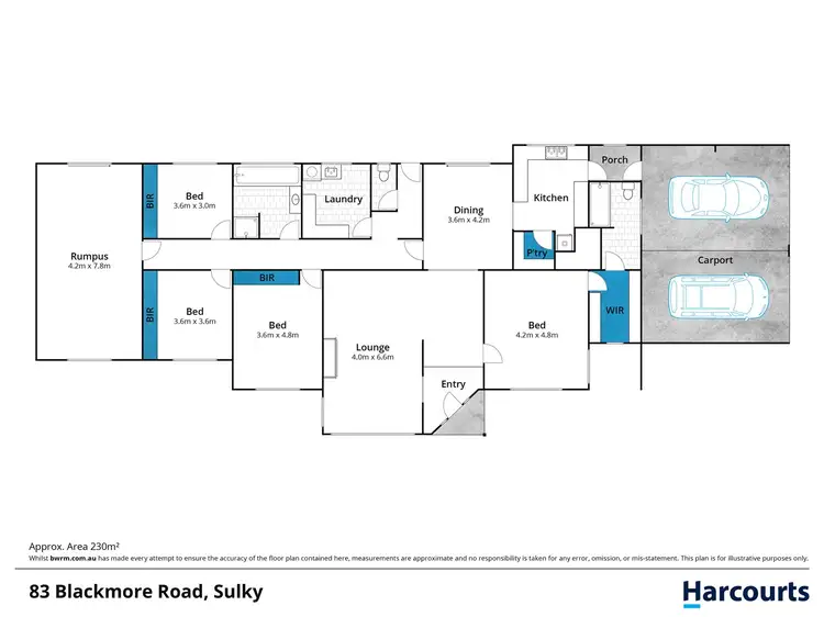 Floorplan of Homely house listing, 83 Blackmore Road, Sulky VIC 3352