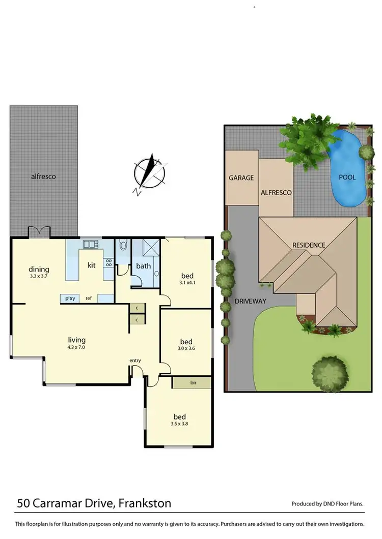 Floorplan of Homely house listing, 50 Carramar Drive, Frankston VIC 3199