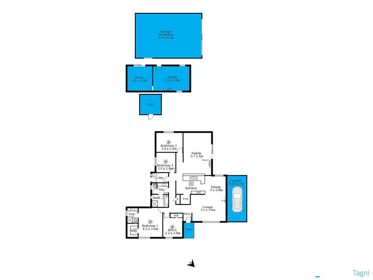 Floorplan of Homely house listing, 1 Daveys Road, Flagstaff Hill SA 5159