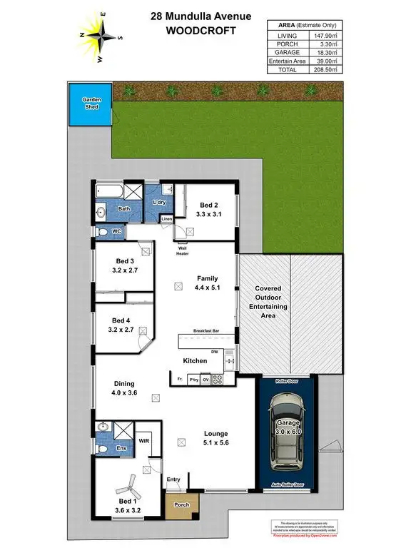 Floorplan of Homely house listing, 28 Mundulla Avenue, Woodcroft SA 5162