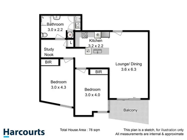 Floorplan of Homely apartment listing, 12/166 Bathurst Street, Hobart TAS 7000