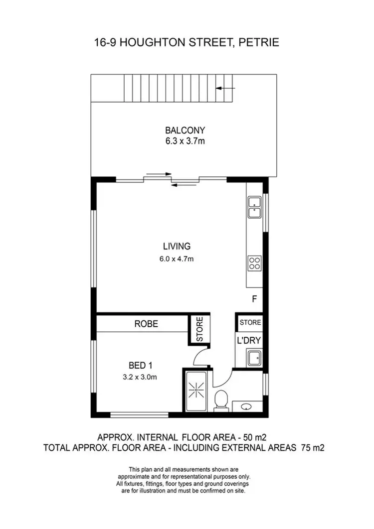 Floorplan of Homely unit listing, 16/9 Houghton Street, Petrie QLD 4502