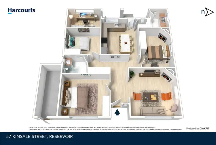 Floorplan of Homely unit listing, 57 Kinsale Street, Reservoir VIC 3073