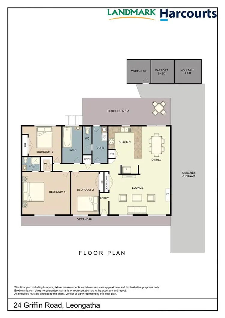 Floorplan of Homely house listing, 24 Griffin Road, Leongatha VIC 3953