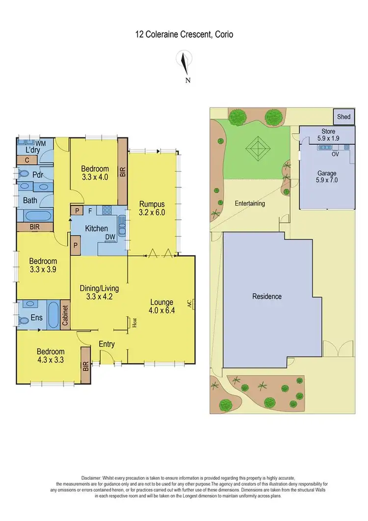 Floorplan of Homely house listing, 12 Coleraine Crescent, Corio VIC 3214