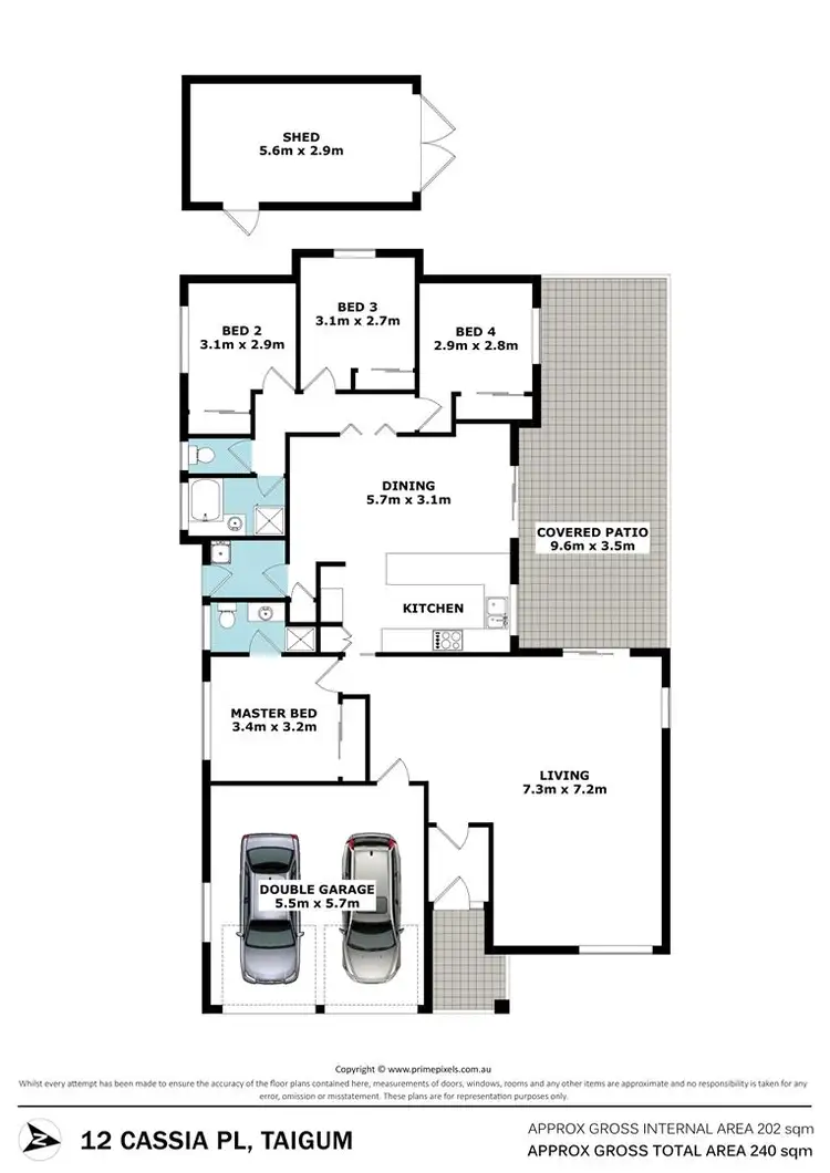 Floorplan of Homely house listing, 12 Cassia Place, Taigum QLD 4018