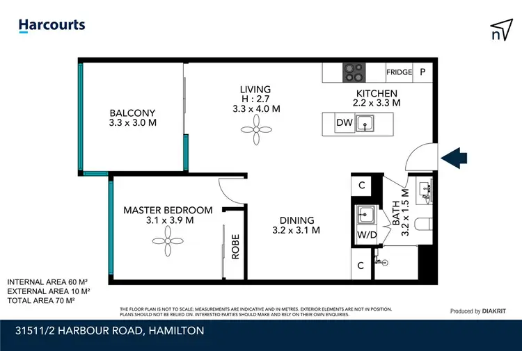Floorplan of Homely unit listing, 31511/2 Harbour Road, Hamilton QLD 4007