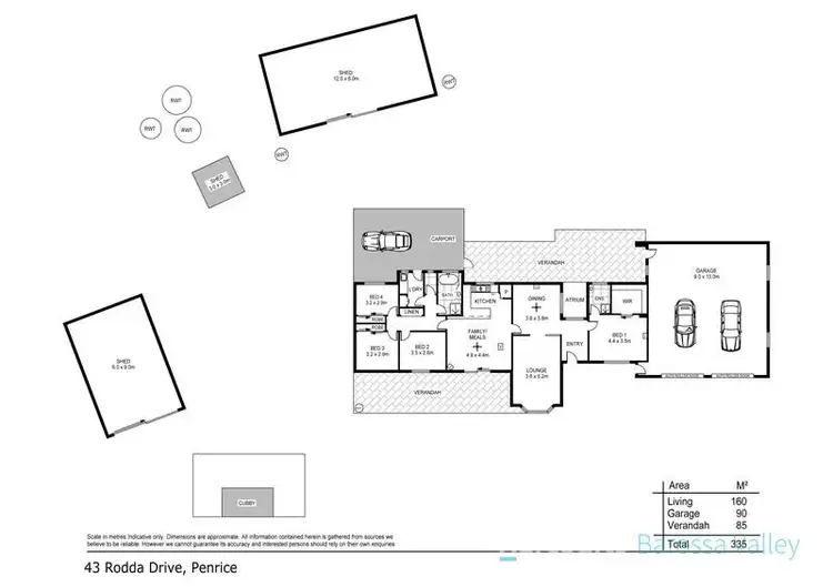 Floorplan of Homely house listing, 43 Rodda Dr, Penrice SA 5353