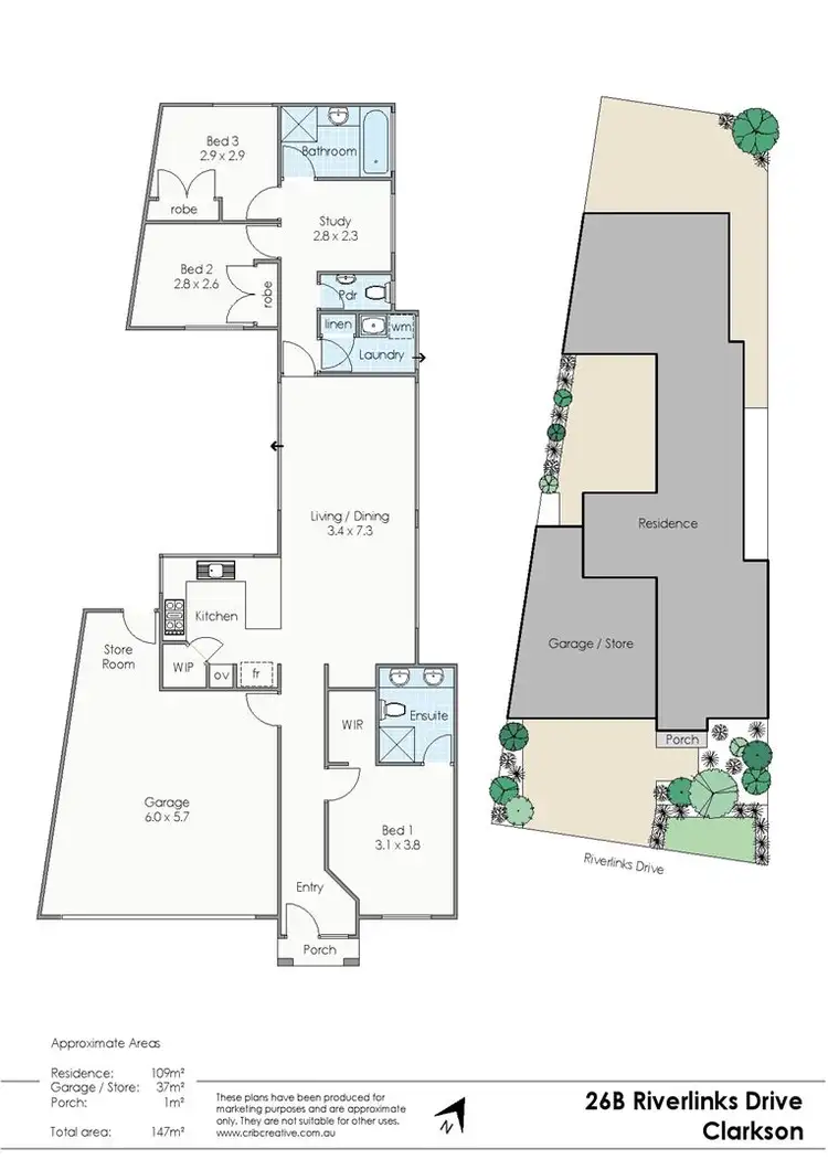 Floorplan of Homely house listing, 26B Riverlinks Drive, Clarkson WA 6030