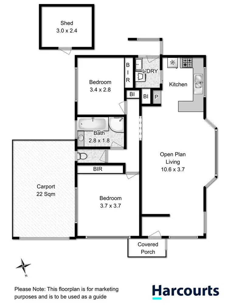 Floorplan of Homely house listing, 1/1 Pollock Place, Sorell TAS 7172