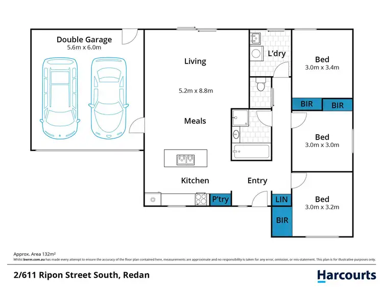 Floorplan of Homely townhouse listing, 2/611 Ripon Street South, Redan VIC 3350