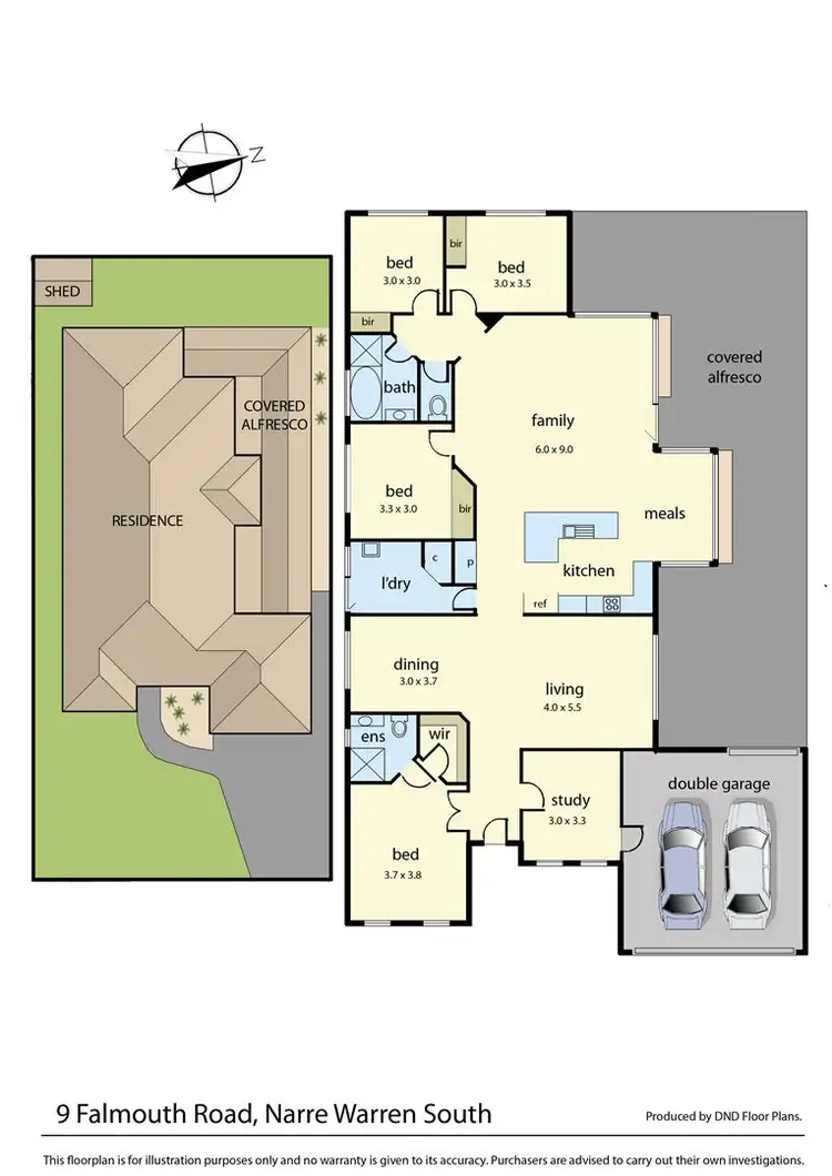 Floorplan of Homely house listing, 9 Falmouth Road, Narre Warren South VIC 3805