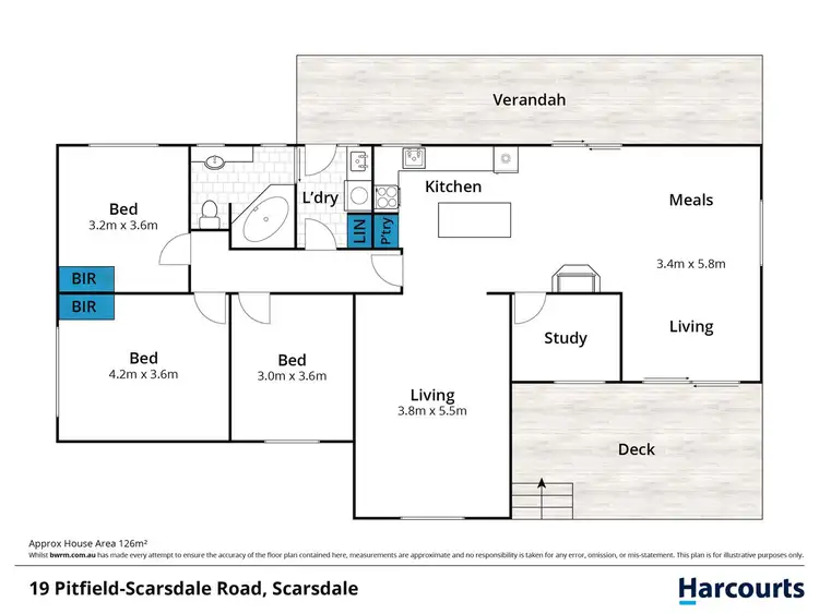 Floorplan of Homely house listing, 19 Pitfield-Scarsdale Road, Scarsdale VIC 3351