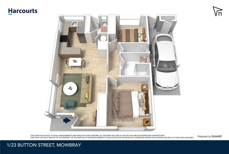 Floorplan of Homely unit listing, 1/23 Button Street, Mowbray TAS 7248