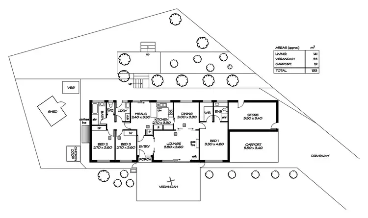 Floorplan of Homely house listing, 13 Oak Crescent, Hawthorndene SA 5051