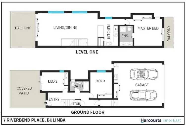Floorplan of Homely townhouse listing, 7 Riverbend Place, Bulimba QLD 4171