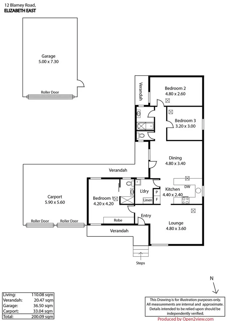 Floorplan of Homely house listing, 12 Blamey Road, Elizabeth East SA 5112