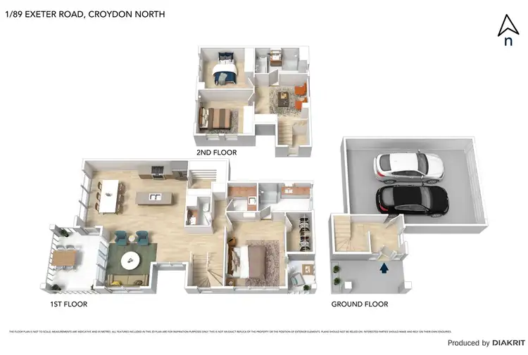 Floorplan of Homely townhouse listing, 1/89 Exeter Road, Croydon North VIC 3136