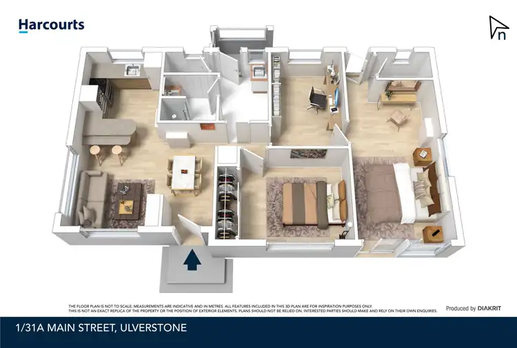 Floorplan of Homely unit listing, 1/31A Main Street, Ulverstone TAS 7315
