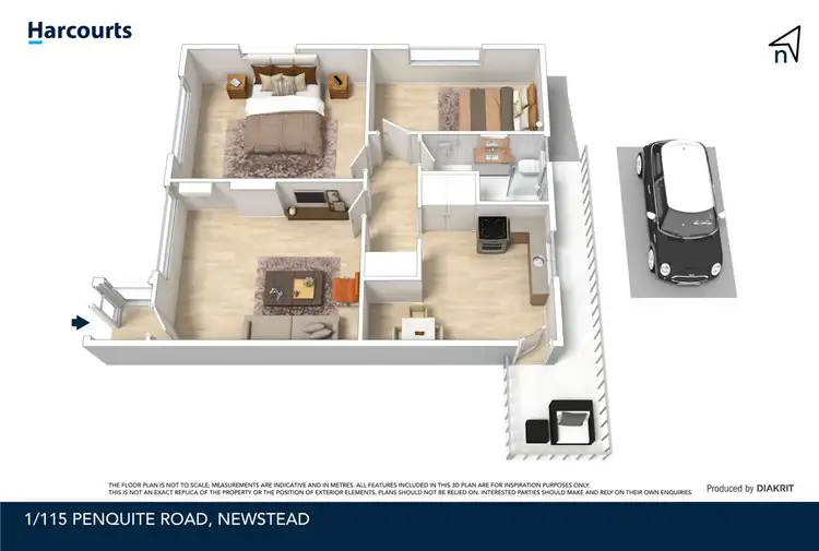 Floorplan of Homely townhouse listing, 1/115 Penquite road, Newstead TAS 7250
