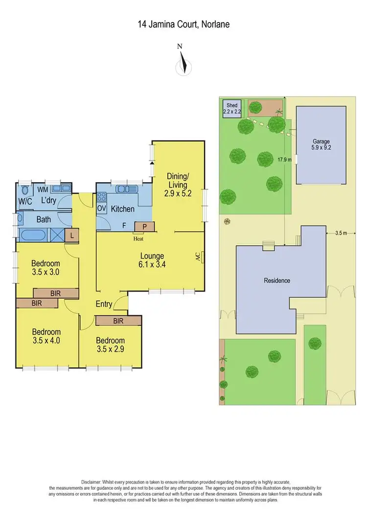 Floorplan of Homely house listing, 14 Jamina Court, Norlane VIC 3214