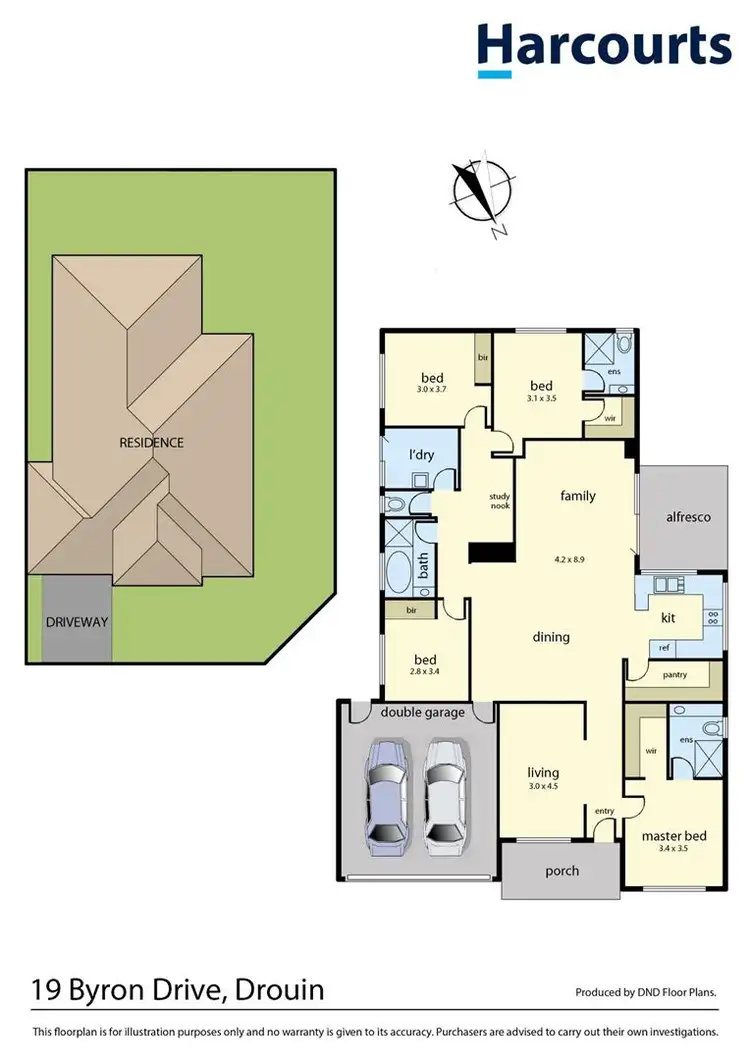 Floorplan of Homely house listing, 19 Byron Drive, Drouin VIC 3818